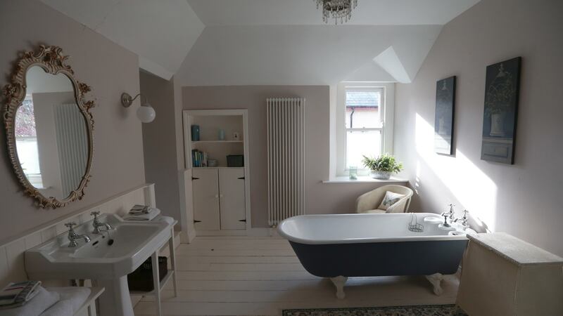 One of the ensuite bathrooms of Donaguile House in Castlecomer, Co Kilkenny. Photograph: Laura Hutton/The Irish Times