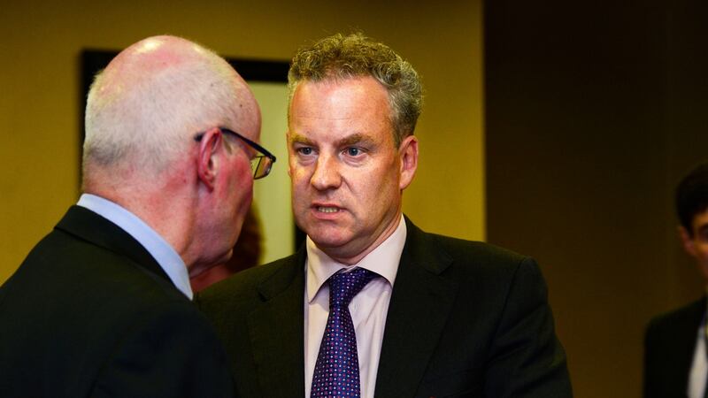 Patrick O’Sullivan, the largest single shareholder of Conroy Gold, at the company’s egm. Photograph: Cyril Byrne