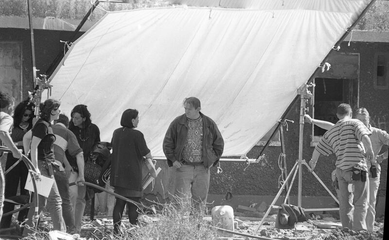 The General: Brendan Gleeson on set with Maria Doyle on Sherriff Street in Dublin in 1997. Photograph: INI/NLI/Getty