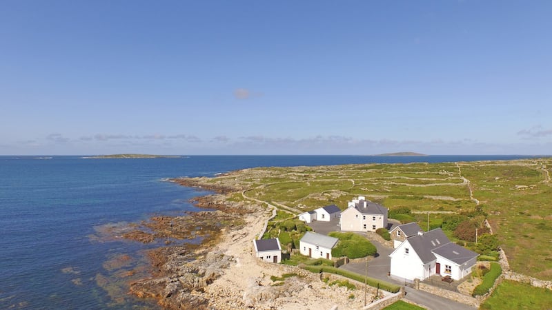 MacDara Island and Mason Island can be seen from Carna, Connemara