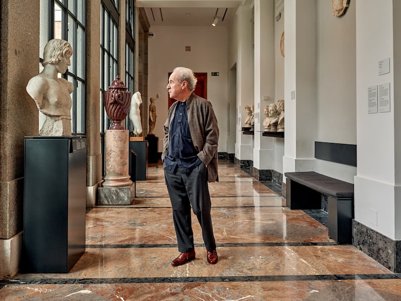 John Banville views sculptures on display at the Prado Museum in Madrid. Photograph: Carlos Chavarria/The New York Times
                      