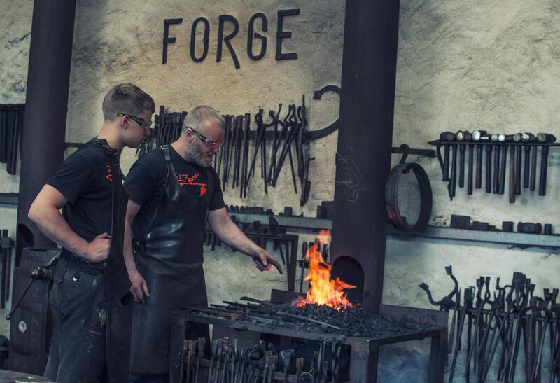 Blacksmith Michael Budd runs a Viking knife making course that will give you a forged handle version about the size of a paring knife