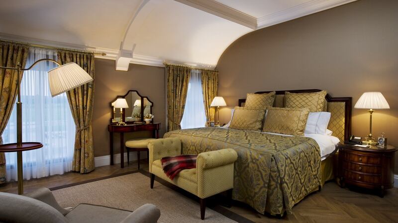 One of the large bedrooms in Castlemartyr, which has hosted the likes of Bill Clinton and Beyonce in the past