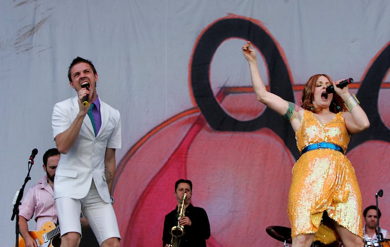 Jake Shears and Ana Matronic at Oxegen 2007. Photograph: Kate Geraghty/The Irish TImes