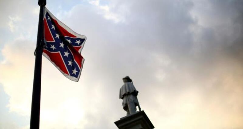 Confederate battle flag flies on the grounds of the South Carolina State House in Columbia. File photograph: Travis Dove/The New York Times