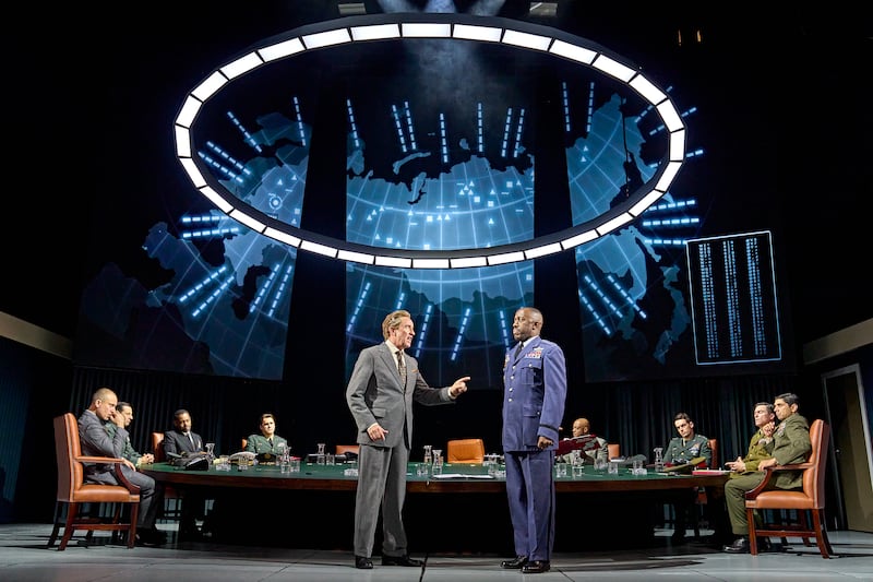 Dr Strangelove: Steve Coogan as President Muffley and Giles Terera as General Turgidson. Photograph: Manuel Harlan