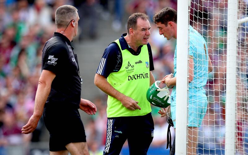 Controversy arose over Limerick goalkeeper Nickie Quaid getting treatment in the first half against Galway last year. But the champions are so well versed with the demands of big days at Croke Park it's a huge advantage to them. Photograph: Ryan Byrne/Inpho 