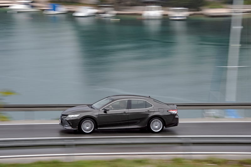 The Camry’s most obvious rival – the Skoda Superb – has styling that’s far cleaner and neater, but it manages to look generally appealing.