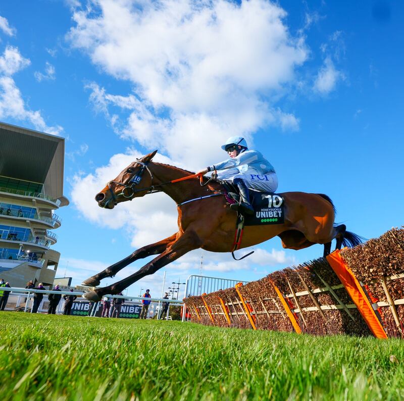 Rachael Blackmore onboard Honeysuckle comes home to win the Unibet Champion Hurdle Challenge Trophy at Cheltenham. Photograph: Mark Cranham/INPHO