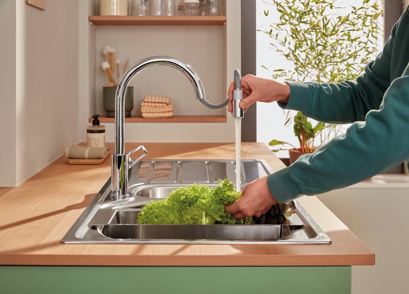 Have your sink space do double duty as a counter top with Grohe's clever acessories