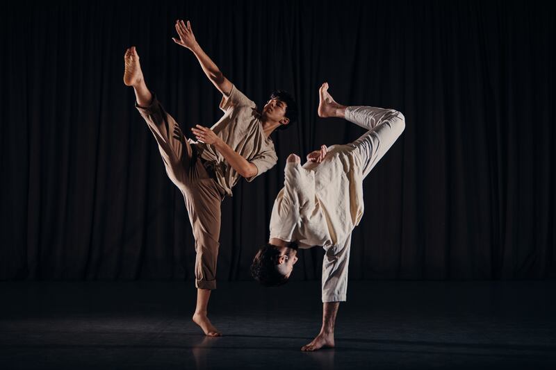 Mercier and Scott worked independently on Begin Anywhere, the only common structure for their music and dance being the duration of the performance. Photograph: Patricio Cassinoni