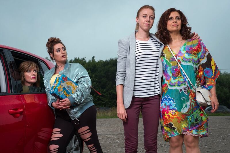 Siobhan Finneran, Lauren Socha, Ellie White and Rebecca Front in The Other One