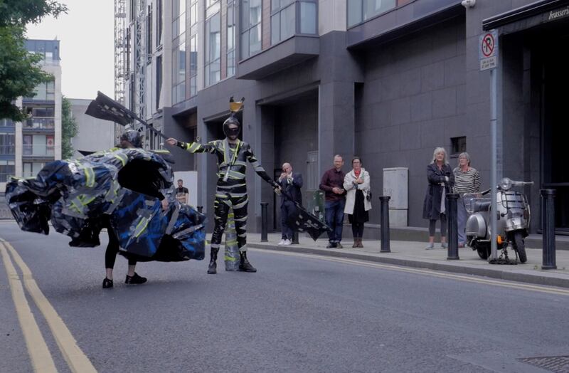 Celina Muldoon, SIRENS III Opening Performance, Kevin Kavanagh Gallery, 2019. Photograph: Zoe Nolan. Image courtesy of the artist and Kevin Kavanagh Gallery, Dublin