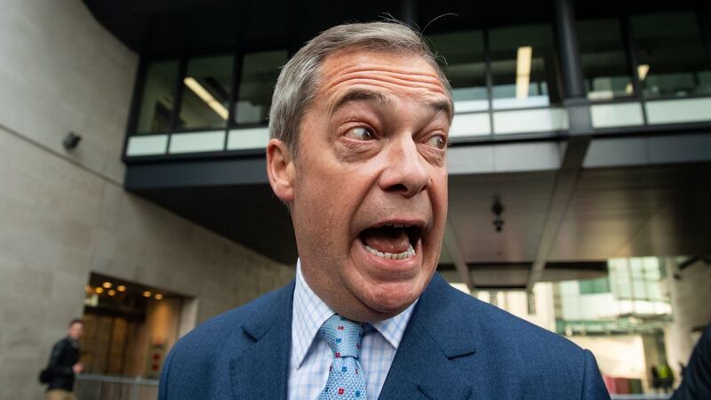 Brexit Party leader Nigel Farage. Photograph:  Dominic Lipinski/PA Wire