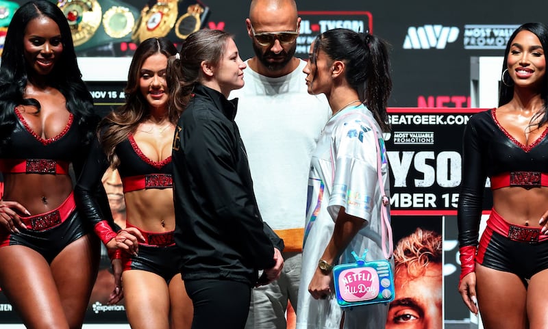 Friday night’s live-stream fight card will feature a classic rematch in Katie Taylor and Amanda Serrano. Photograph: INPHO/Ed Mulholland
                        