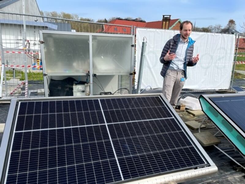 Scientist Jan Rongé of KU Leuven University helped develop the Solhyd panel.