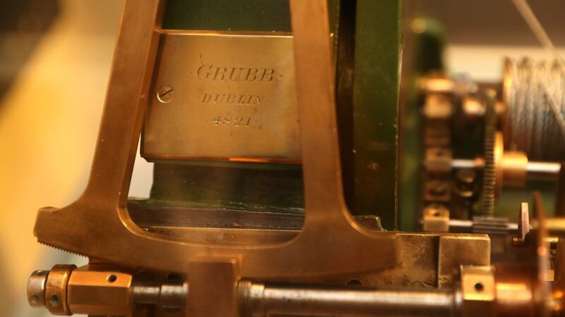 The Grubb stamp. From his works in Rathmines, Howard Grubb made hundreds of telescopes for leading observatories worldwide. Photograph: courtesy DIAS