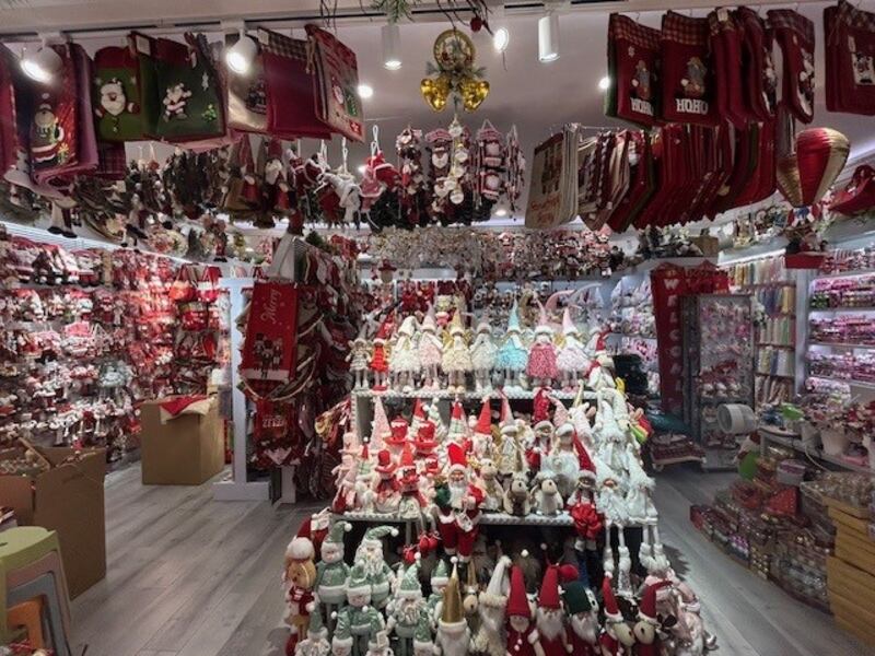 Christmas decorations in Yiwu, China. Photograph: Denis Staunton