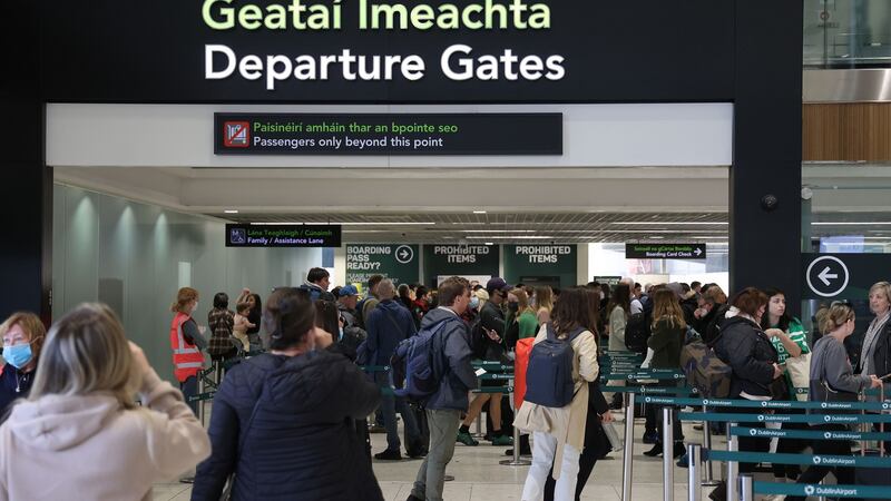 03/04/2022 - NEWS - General view from the Departure Gates this afternoon, Terminal 1, Dublin airport.  Photograph Nick Bradshaw for The Irish Times