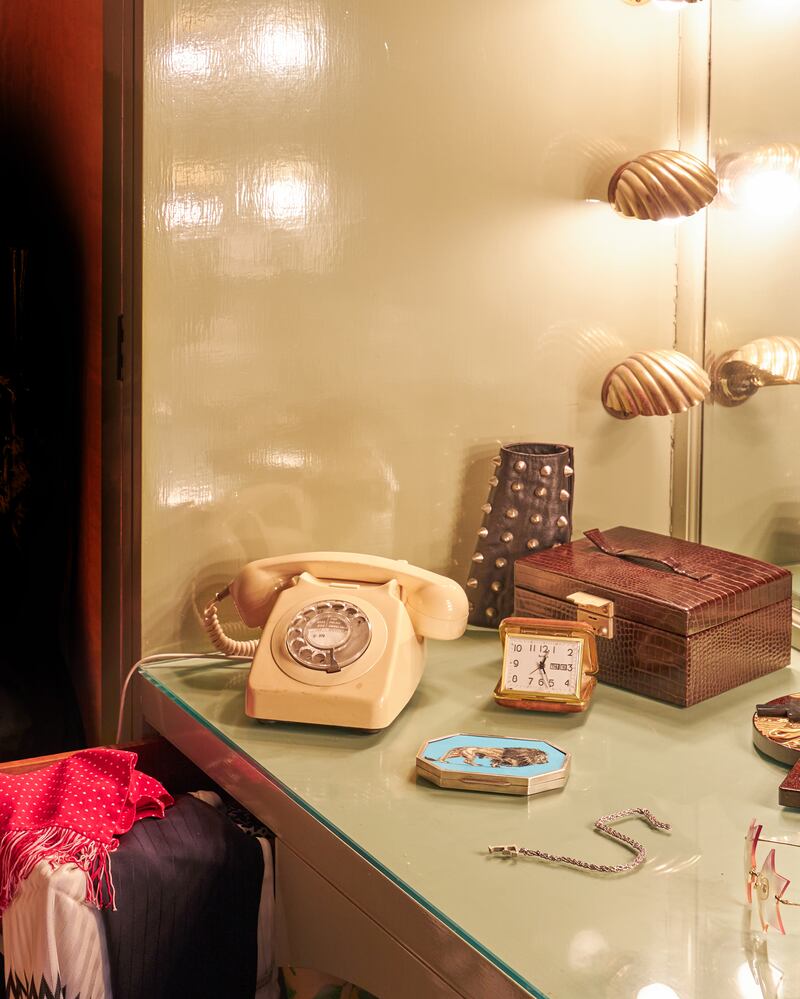 Freddie Mercury's 1980s vintage white telephone. Photograph: Sotheby's/PA