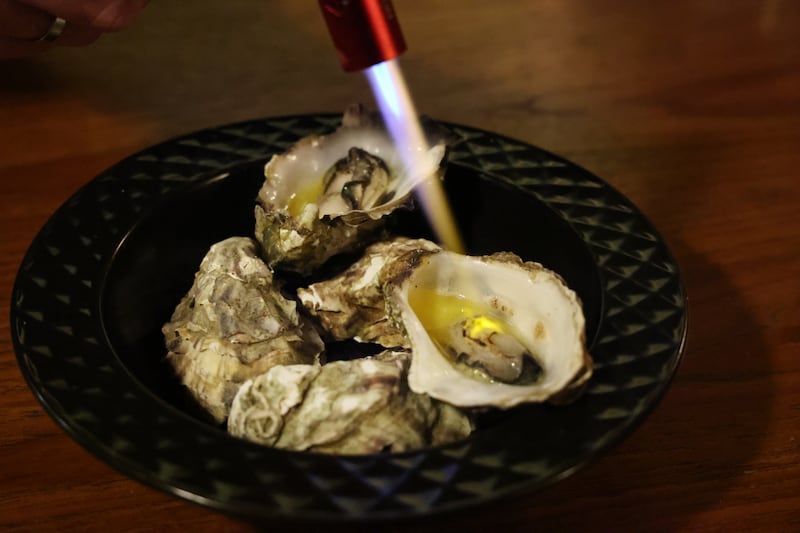 Hera: Carlingford Oysters with smoked butter. Photograph: Bryan O’Brien