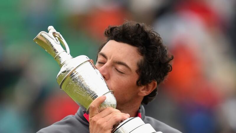 Rory McIlroy with the Claret Jug after coming out on top at the British Open at Hoylake last year. Photograph: Stuart Franklin/Getty Images