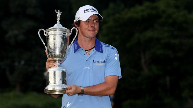 Rory McIlroy after his first Major win at the 2011 US Open in Bethesda, Maryland. Photograph: Andrew Redington/Getty Images