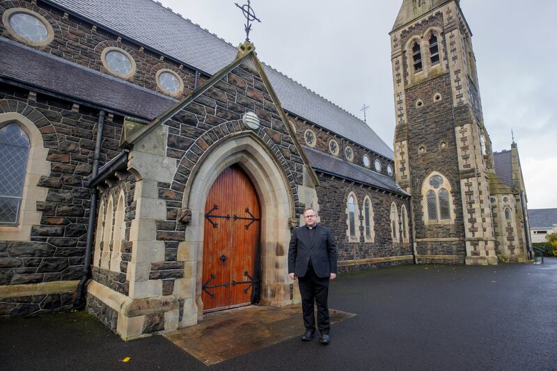 Fr Damian McCaughan of Our Lady and St Patrick's Catholic Church. Photograph: Liam McBurney/PA Wire