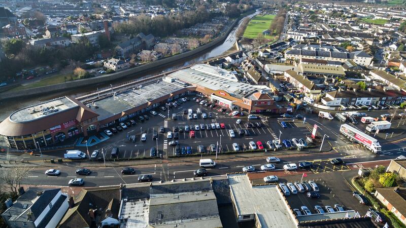 Aerial view of the 27,000sq ft SuperValu in Bray, Co Wicklow, which is rented at €649,700 under a lease that has another 13.5 years to run.