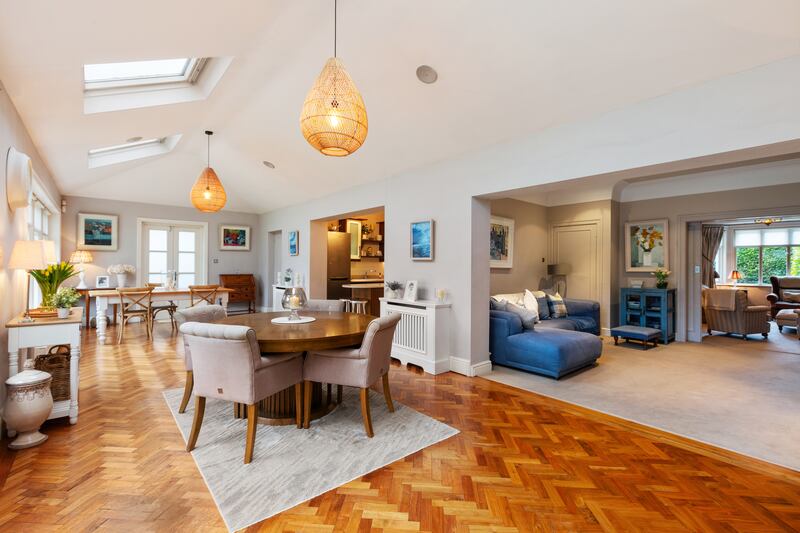 A new living/dining room lies to the rear of the house