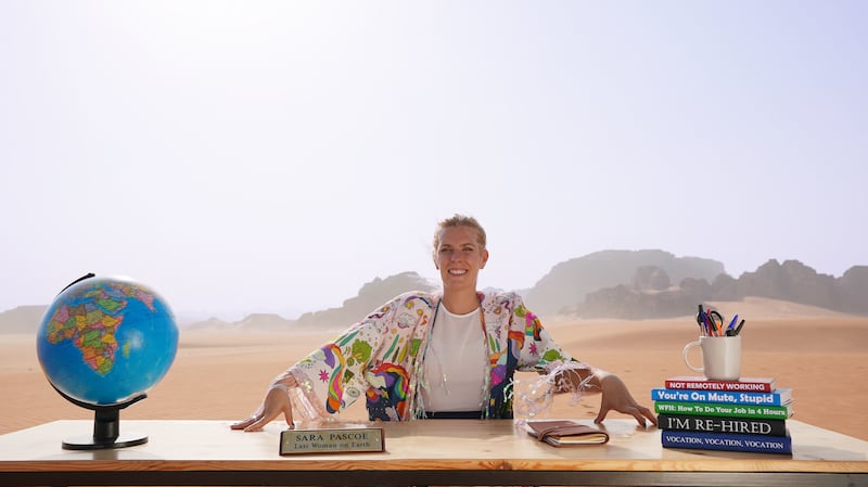 Last Woman on Earth with Sara Pascoe: Pascoe in the Wadi Rum Desert, Jordan. Photograph: BBC/Talkback/Fremantle