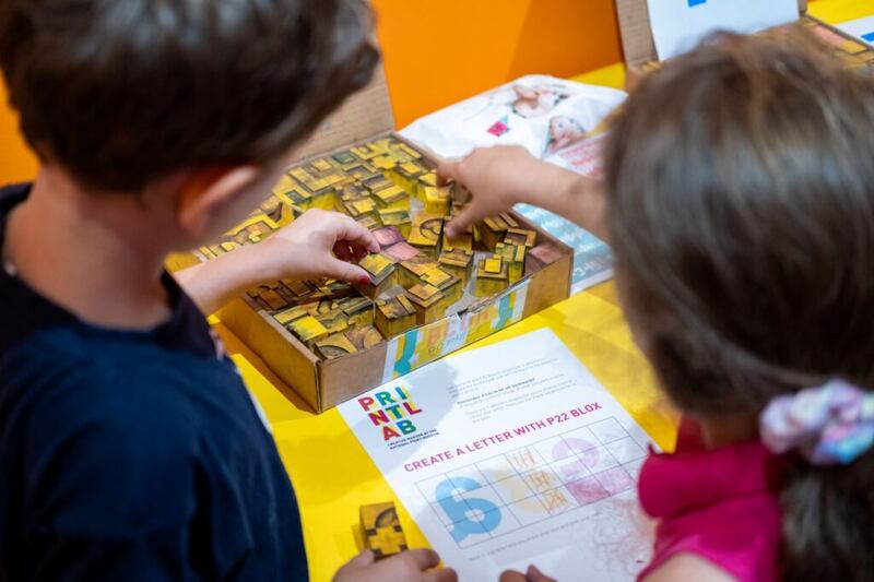 Open House Junior workshop at the National Print Museum. Photo courtesy of the National Print Museum.