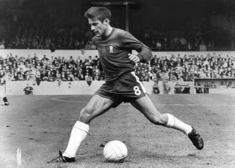 Bobby Tambling of Chelsea in action in 1968. He scored 202 goals for the club and later played for four League of Ireland clubs, including Shamrock Rovers. Photograph: Evening Standard/Getty Images