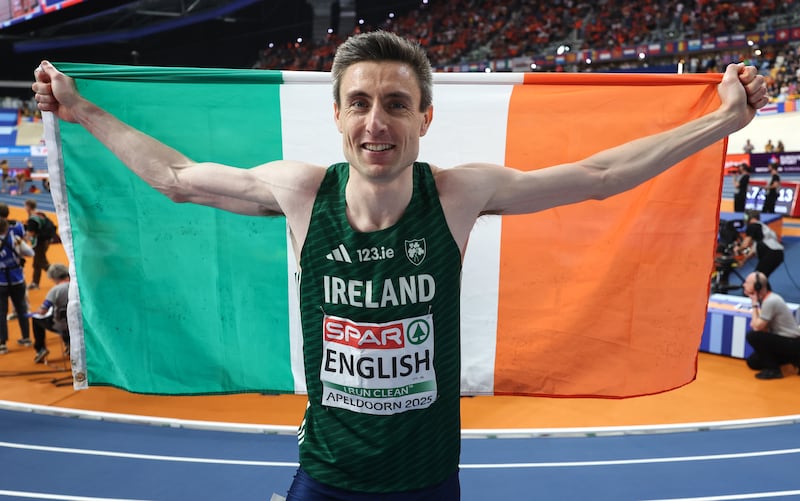 Ireland’s Mark English after the men's 800m final. Photograph: Morgan Treacy/Inpho