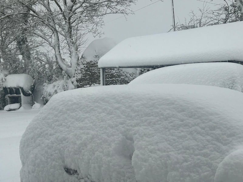 Snow in Kiskeam. Photograph: Dan Dennehy