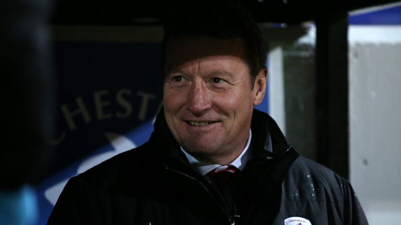 Danny Wilson pictured during his second spell as Barnsley manager in 2014. Photograph:  Jan Kruger/Getty Images