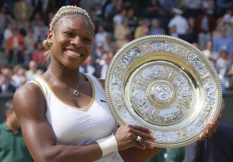 Serena Williams at Wimbledon in 2002. Photograph: Nick Potts/PA