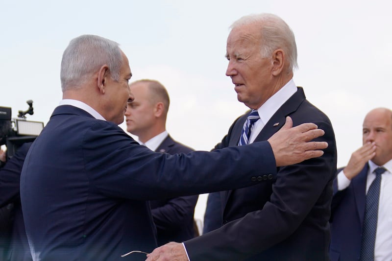 US president Joe Biden has arrived in Israel for a diplomatic bid to prevent the war with Hamas from spiralling into an even larger conflict. Photograph: Evan Vucci/AP)