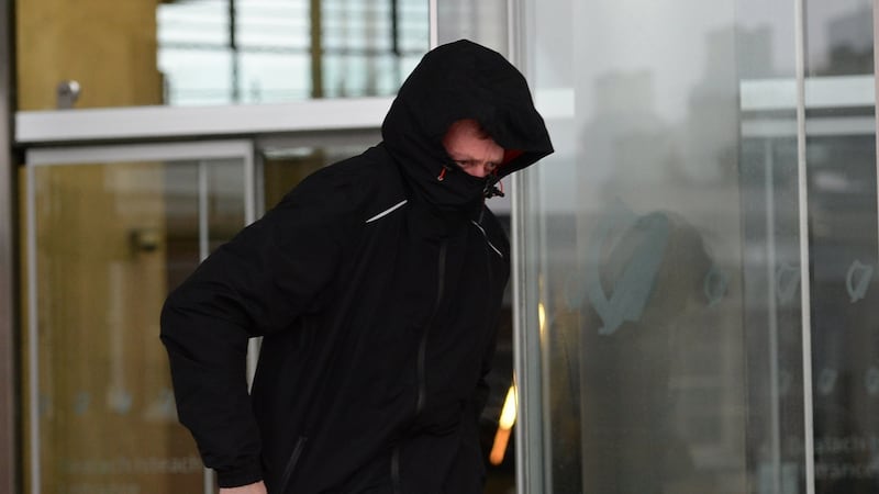 Keith Kelly (46) of Suncroft Park, Tallaght, was charged with trespassing on the grounds of the Lidl store, with intent to commit an offence.  Photograph: Dara Mac Donaill/The Irish Times