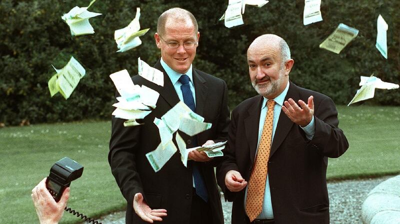 Stewart Kenny (right) with  former bond dealer Nick Leeson.