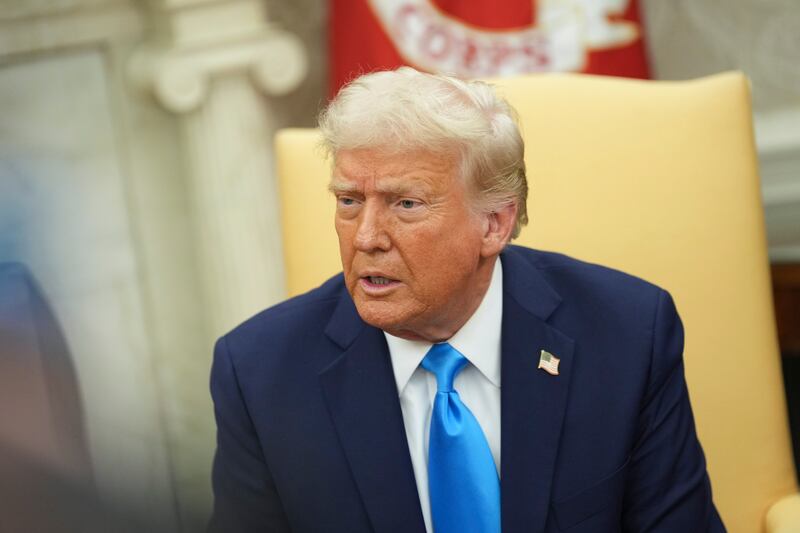 
                        President Donald Trump during a  meeting with Prime Minister Benjamin Netanyahu of Israel in the Oval Office of the White House in Washington, on Tuesday, Feb. 4, 2025. Photograph: Eric Lee/The New York Times