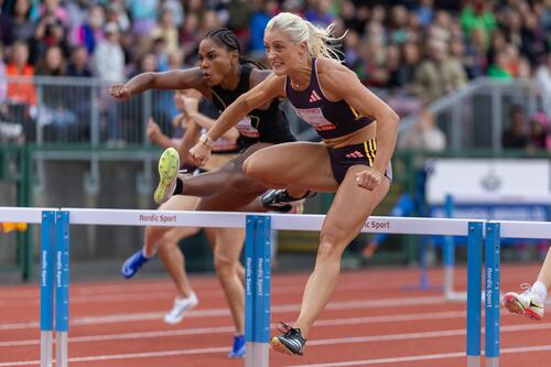 Sarah Lavin lights up the Cork City Sports with another victory in the 100m hurdles