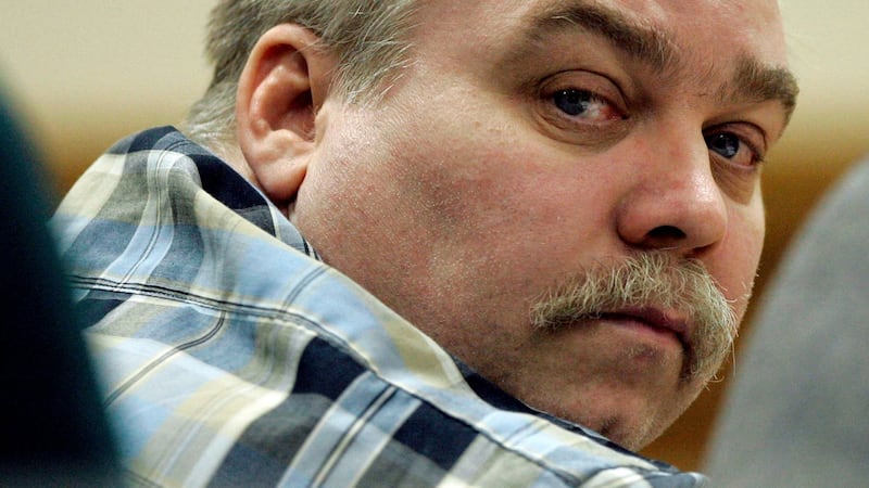 Steven Avery listens to testimony in the courtroom at the Calumet County Courthouse in Chilton, Wisconsin in 2007. File photograph: Morry Gash/AP