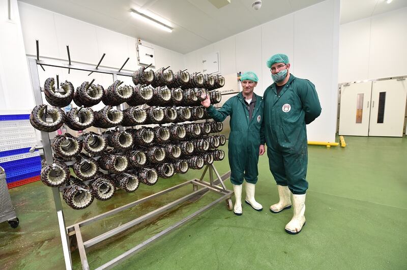 Justin O’Donovan, Seán White in the Clonakilty production room.