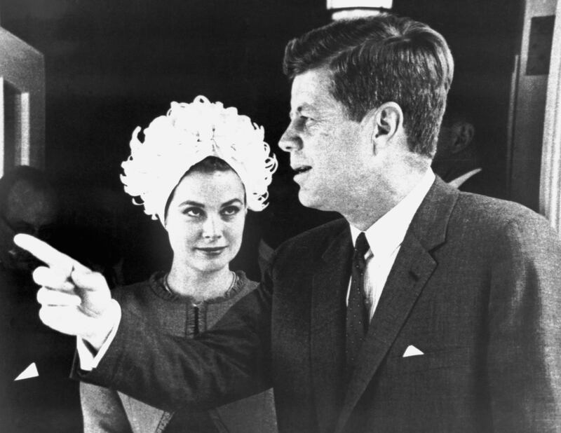 Princess Grace of Monaco and US president John F Kennedy at the White House. Photograph: Bettmann/Getty