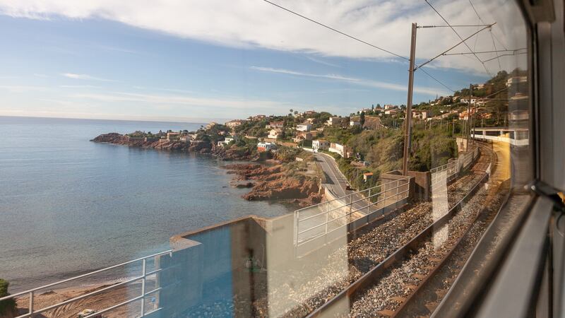 Beautiful sea views from the Paris-to-Nice sleeper train. Photograph: oui.sncf