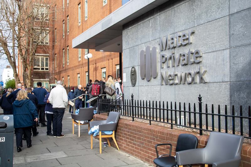 Some patients were accommodated in the consultation rooms across from the hospital. Photograph Paul Reardon