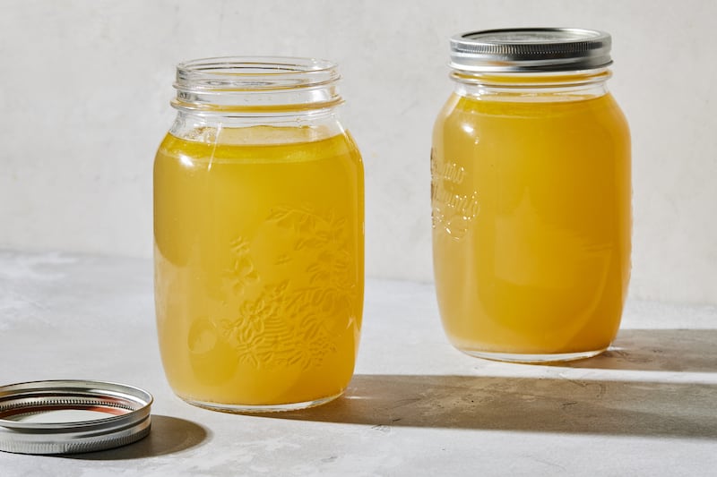 Chicken broth. Photograph: Christopher Testani/New York Times