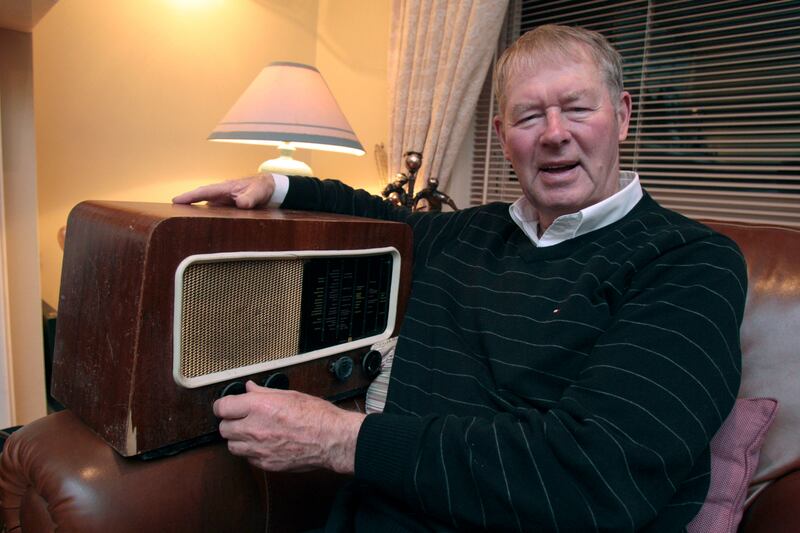 Mícheál Ó Muircheartaigh enjoying his first day of retirement at his home in Kilcock, Co Kildare. Photograph: Arthur Carron/Collins