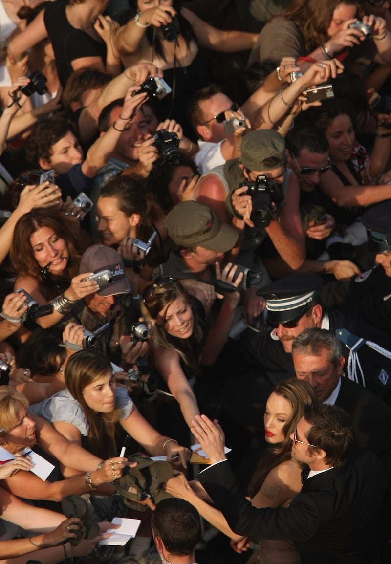 Hollywood stars: Brad Pitt and Angelina Jolie at Cannes film festival in 2009. Photograph: Sean Gallup/Getty